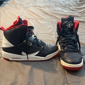 Nike Air Jordan Flight 45 (GS) Kids High-Top Sneakers - Blue, Red, White